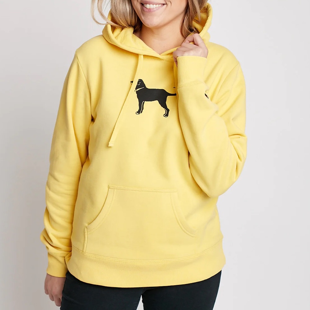 Black Dog yellow hoodie